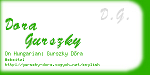 dora gurszky business card